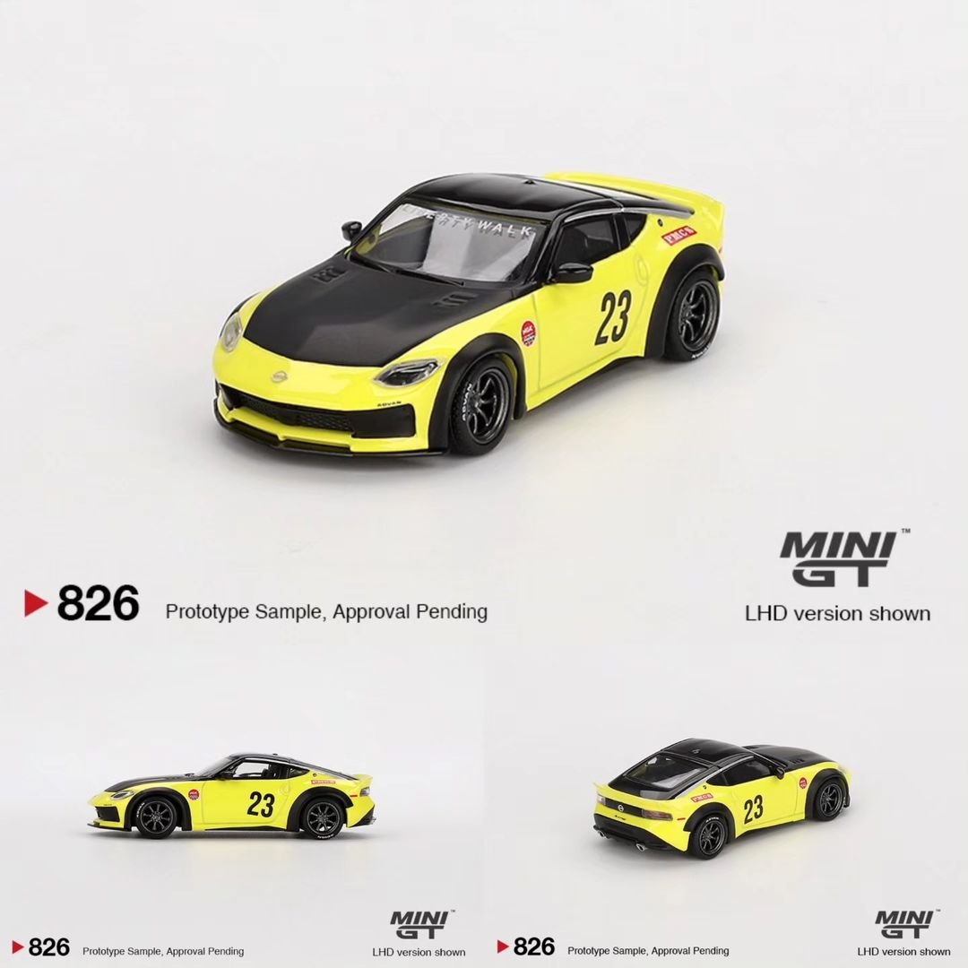 Nissan Z LB★NATION WORKS Ikazuchi Yellow Mini GT Terbaru